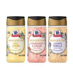 McCormick x Bridgerton Finishing Sugar Bottles Bundle, Lemon Strawberry Lavender